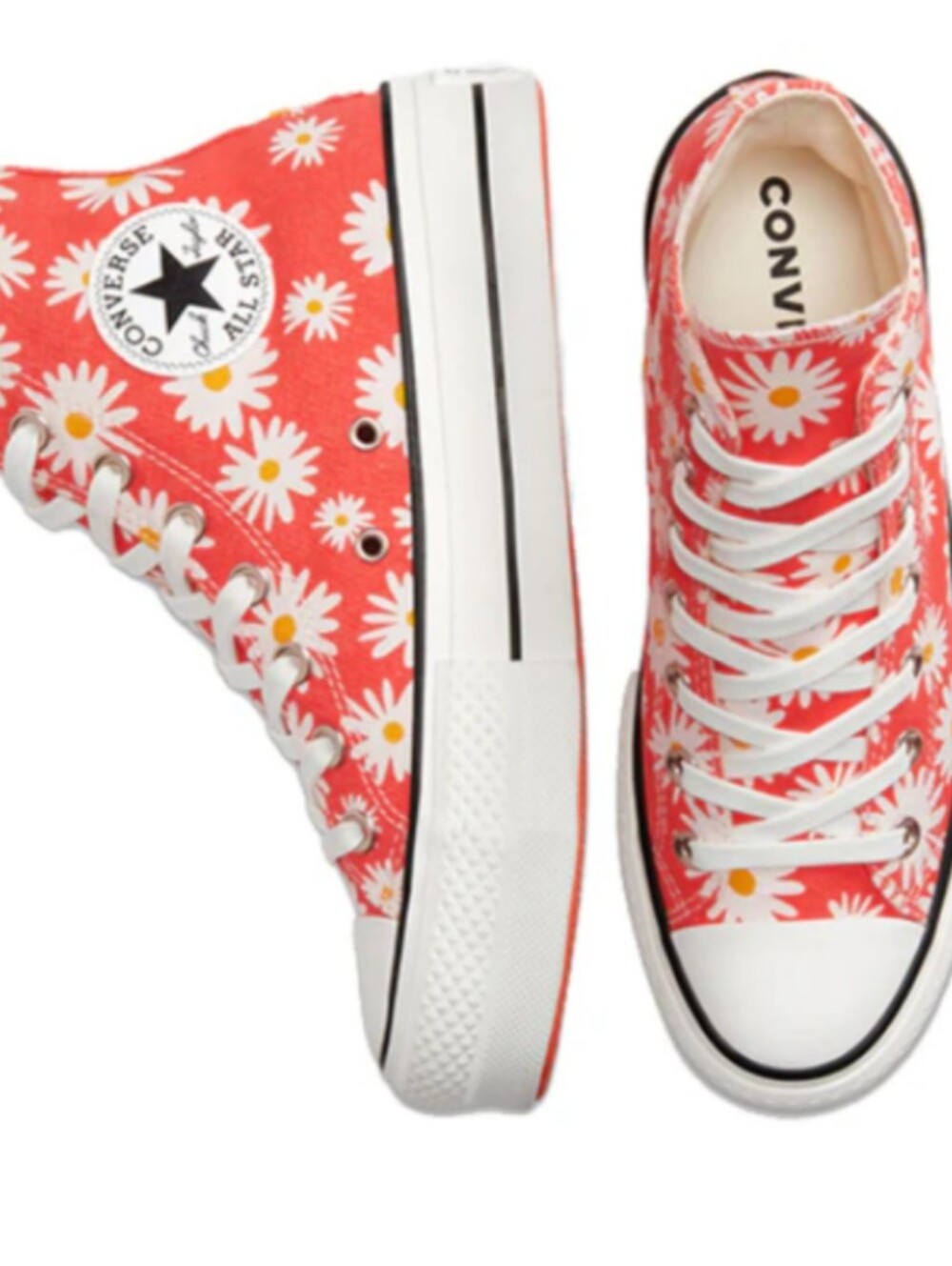 Converse Chuck Taylor All Star Platform High Camp Daisies Orange Unisex W9.5M7.5 - Picture 9 of 11